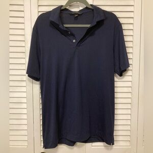 Mercer + Mettle Blue Half Button Polo Size Medium